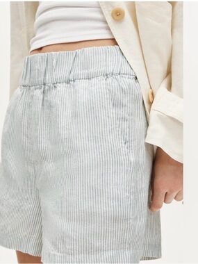 J. Crew Light  Stripe Linen-Blend Women's Shorts